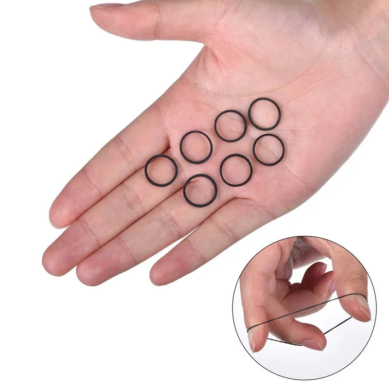 1000Pcs Mini Rubber Bands, Black Elastic Hair Bands,06*09 Rubber Band for Office School Organizing File Ties Bands