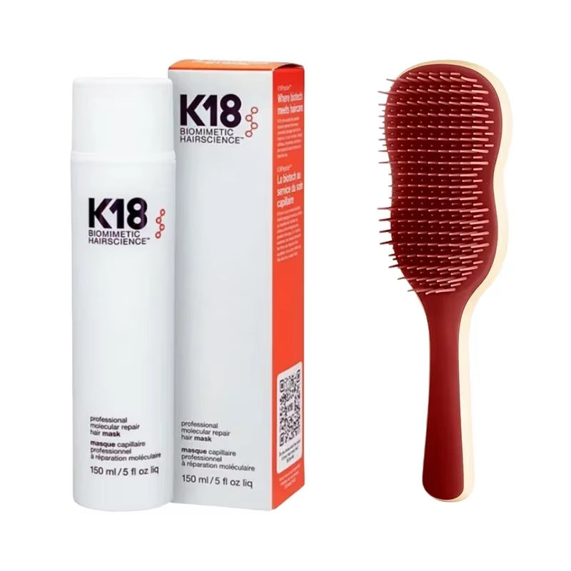 150ML/50ML Original K18 with Hair Comb Original Leave-In Conditioner Repair Dry Hair 4 Minutes to Reverse Hair Damage Moisturize